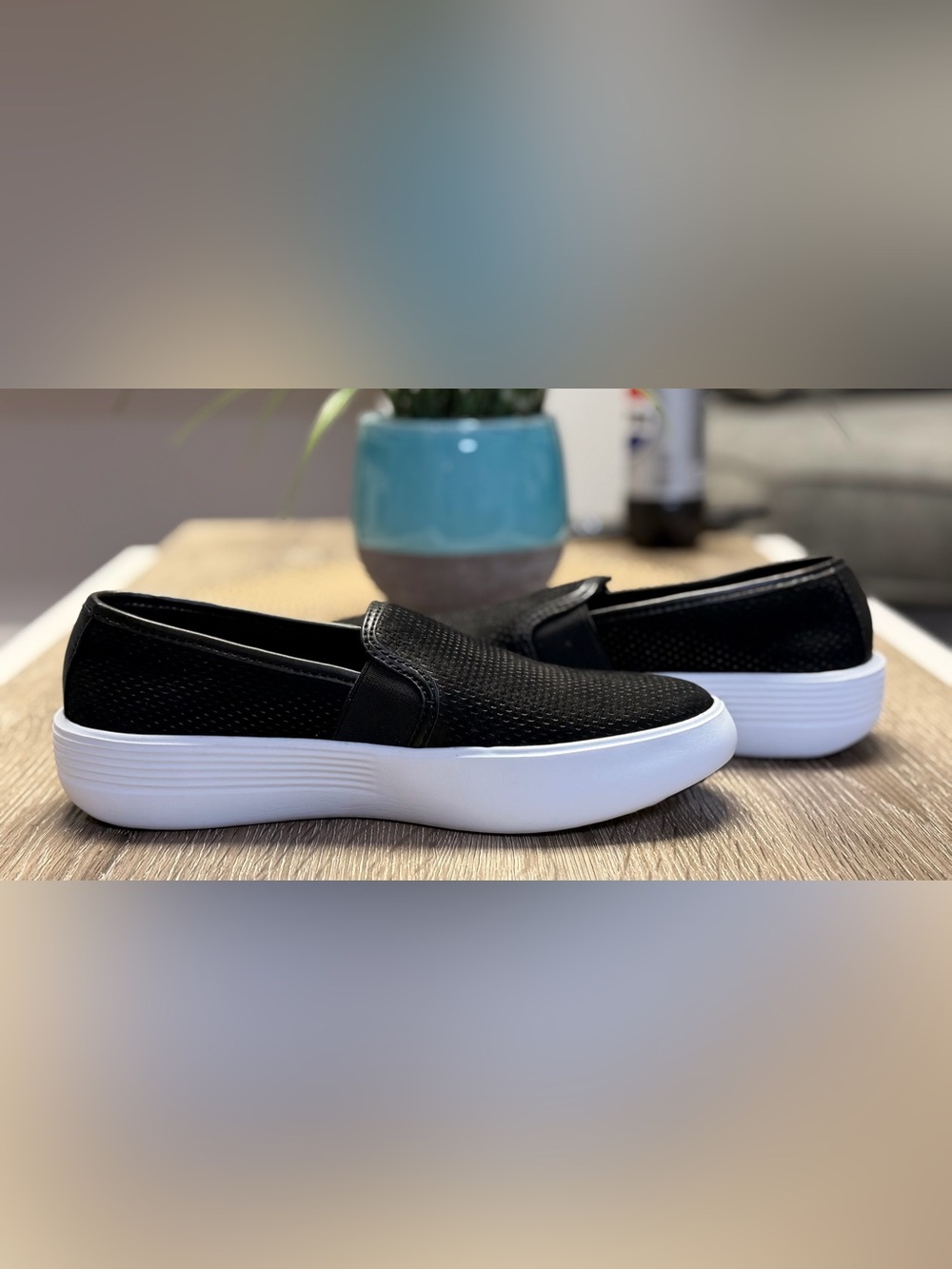 Cole Haan Grand Crosscourt Slip On Sneakers Black Perforated NIB No Box Size 5.5 - Picture 5 of 11